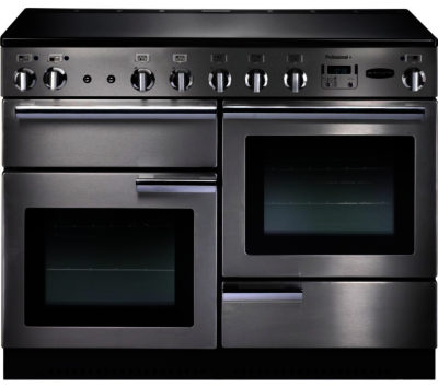 RANGEMASTER  Professional 110 Electric Induction Range Cooker - Stainless Steel & Chrome
